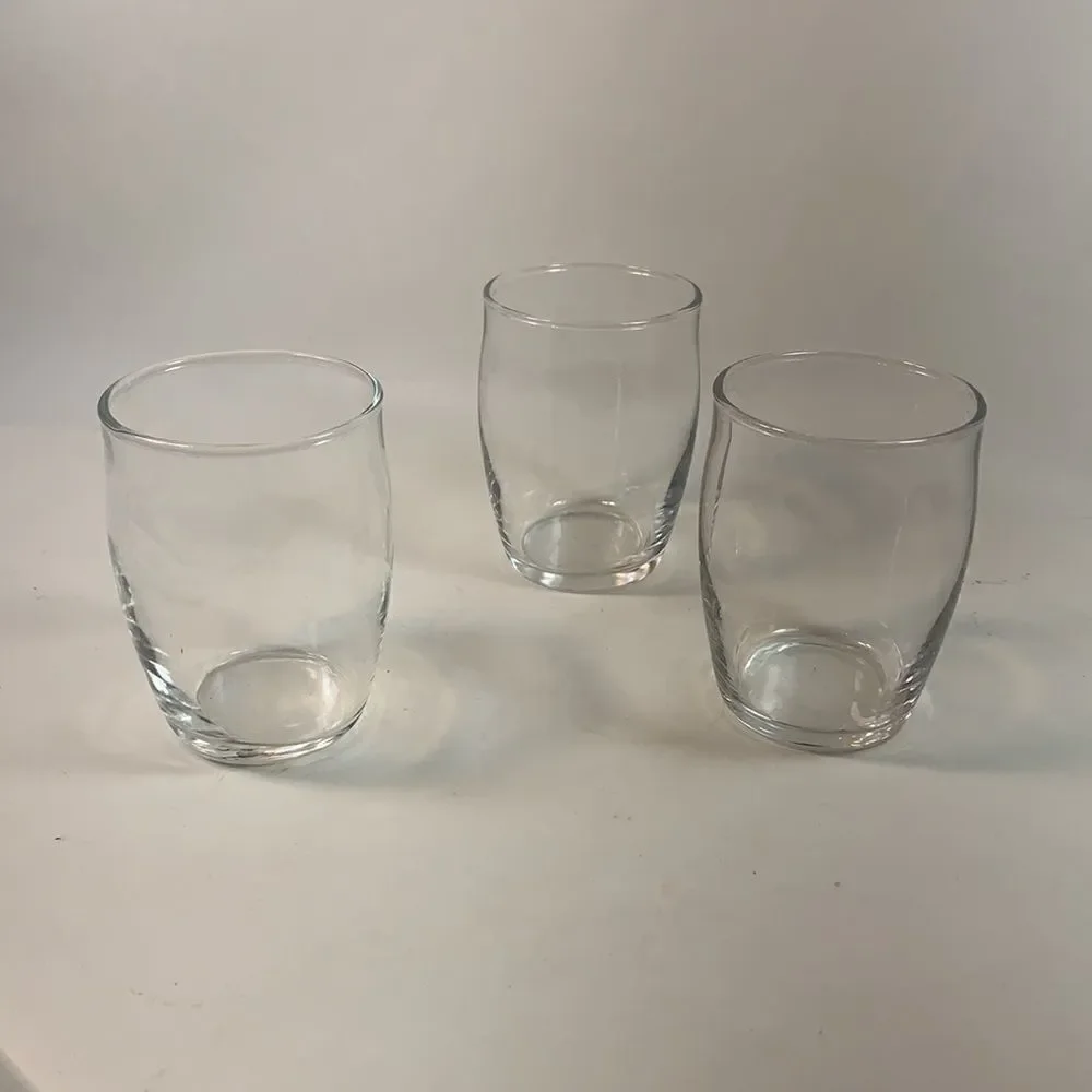 Set Vintage Small 3 Beer Tasting 5 Oz Clear Glass
